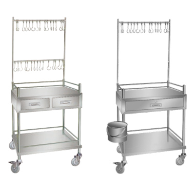 上海躍進(jìn)醫(yī)用輸液車(chē)不銹鋼吊瓶手推車(chē)